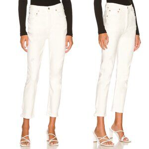 NEW Citizens of Humanity Jolene High Rise Vintage Slim Jean White Out Denim 32